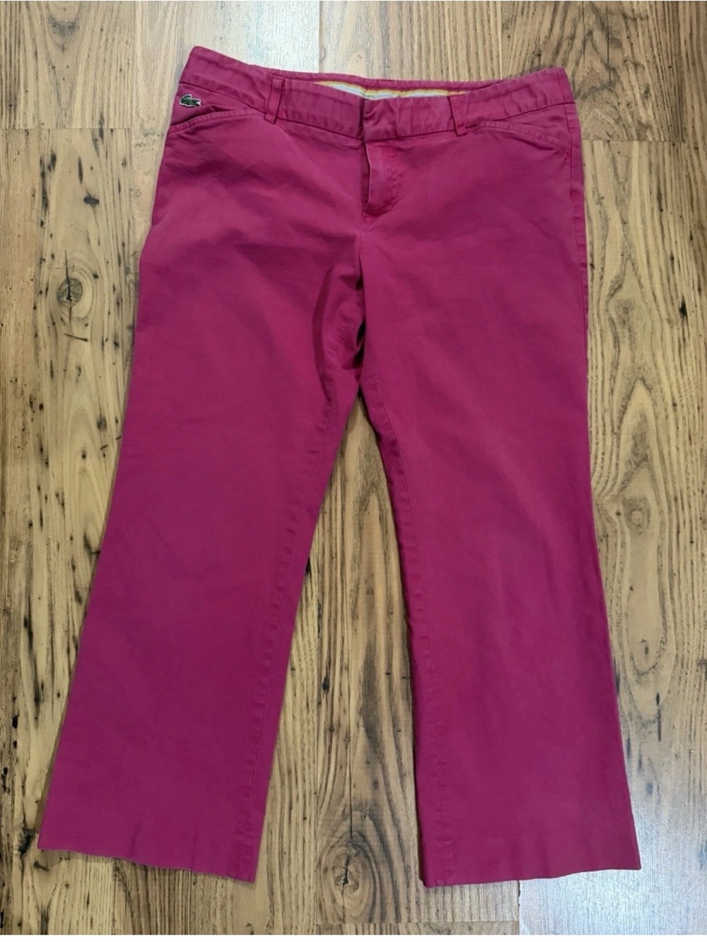 Lacoste Pink Stretch Cotton Chino Trousers Pants Size 40 US 8 / Medium
